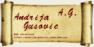 Andrija Gušović vizit kartica